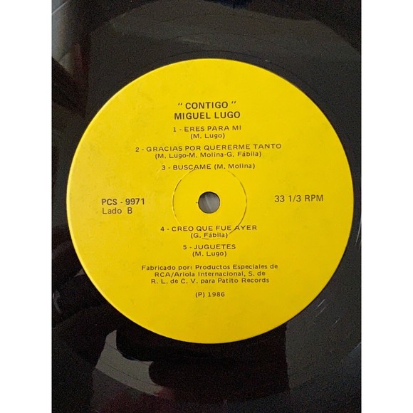 Miguel Lugo Contigo 1986 LP PCS 9971 Shrink Autographed EX - Picture 7 of 7